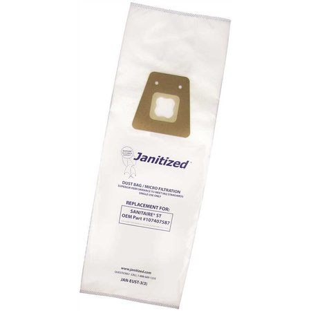 Janitized Vacuum Bag for Sanitaire Style ST.Equivalent to 63213, 63213A, 63213B, 79524, 3PK JAN-EUST-3(3)